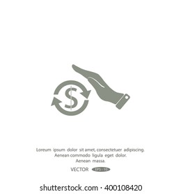 Save icon money in hand