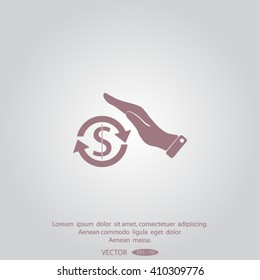 Save icon money in hand