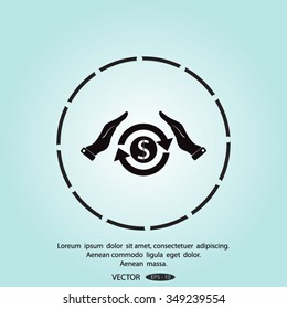 Save icon money in hands