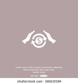 Save icon money in hands