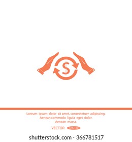 Save icon money in hands