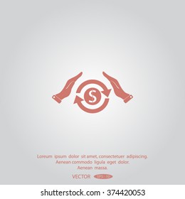 Save icon money in hands