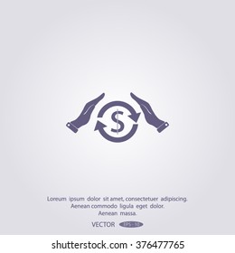 Save icon money in hands
