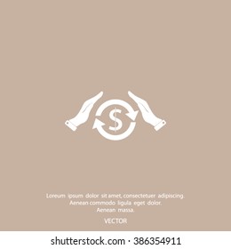 Save icon money in hands