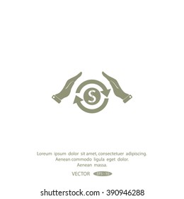 Save icon money in hands