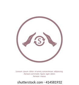 Save icon money in hands