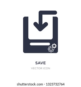 save icon on white background. Simple element illustration from UI concept. save sign icon symbol design.