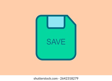 Save icon. icon related to UI elements. suitable for web site, app, user interfaces,element, printable etc. flat line icon style. simple vector design editable