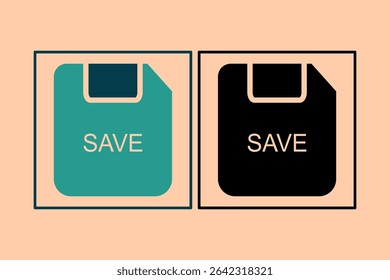 Save icon. icon related to UI elements. suitable for web site, app, user interfaces,element, printable etc. solid icon style. simple vector design editable