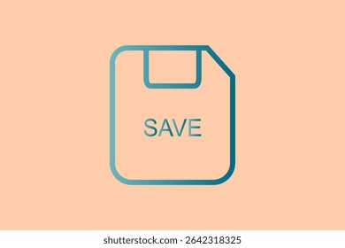 Save icon. icon related to UI elements. suitable for web site, app, user interfaces,element, printable etc. line icon style. simple vector design editable