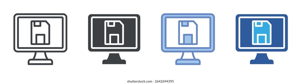 Save icon set multiple style collection