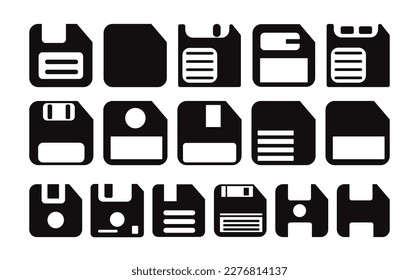 Save  icon set. style design isolated on white background