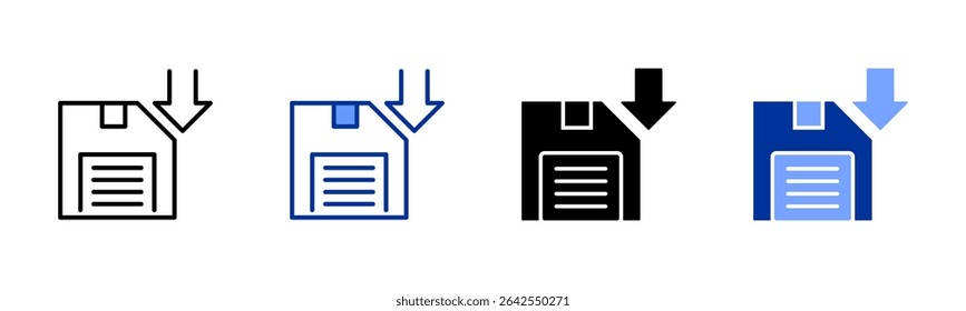 Save icon sheet multiple style collection
