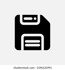 Save icon in solid style about user interface, use for website mobile app presentation