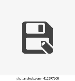 Save Icon in trendy flat style isolated on grey background. Floppy symbol for your web design, logo, UI. Vector illustration, EPS10.