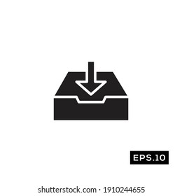 Save Icon Vector. Download Symbol Silhouette
