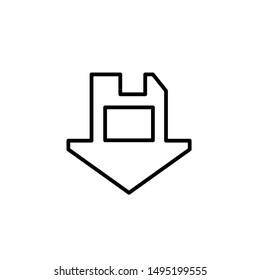 Save icon vector illustration. Isolated floppy disk symbol. Record concept. Save diskette graphic design. Floppy disc pictogram