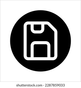 Save icon vector illustration. Isolated floppy disk symbol. Record line concept. Save diskette graphic design. EPS 10