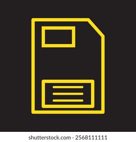 Save icon vector illustration. Isolated floppy disk symbol. Record line concept. design eps 10 