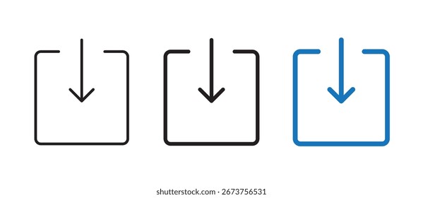 Ícone Salvar Ilustração de Vetor com traçado e conjunto colorido.