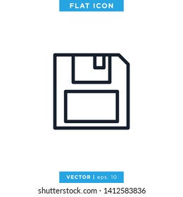 Save Icon Vector Logo Design Template.