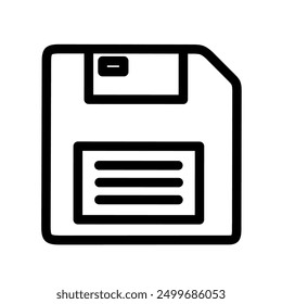 save icon vector on white background. diskette icon