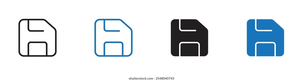 Save icon Vector set outline