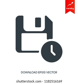 save Icon vector. Simple flat symbol. Perfect Black pictogram illustration on white background.