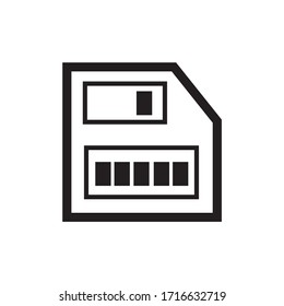save Icon vector. Simple flat symbol. Perfect Black pictogram illustration on white background.