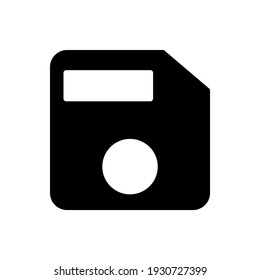 Save Icon vector simple flat symbol Perfect Black pictogram illustration on white backgrounds