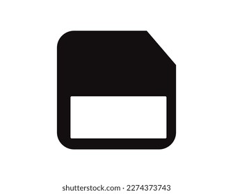save Icon vector. Simple flat symbol. Perfect Black pictogram illustration on white background.
