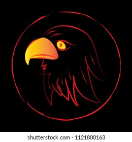 
 Save

Illustration of eagle head. Logo concept.