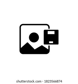 save image icon. application icon. perfect for logo, website, application, presentation and more product. icon design solid style