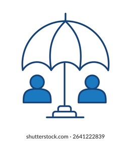 Save Investment Blue Line Icon. Funding, Economy, Investment, Payment, Banking, Money, Investor Icons. Editable Stroke Vector Illustration