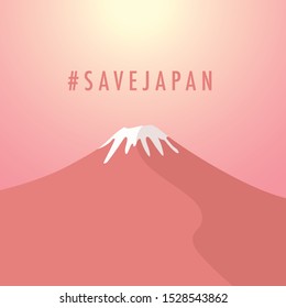 Save Japan messages for advertising making donate of natural disaster inJapan : Vector Illustration