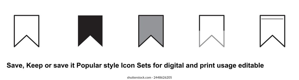 Speichern speichern , Keep or it Beliebt style Icon Sets for digital and print use editable