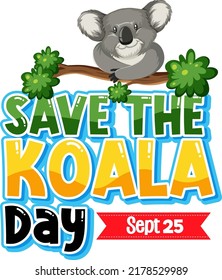 Bannerdesign-Illustration für den Koala-Tag speichern