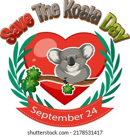 Save The Koala Day September 25 illustration