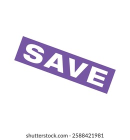 Save Letter Rubber Stamp Vector Template