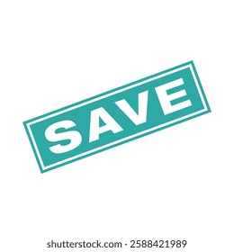 Save Letter Rubber Stamp Vector Template