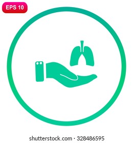 Save life concept stock vector icon.
