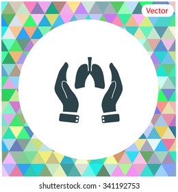 Save life concept stock vector icon.