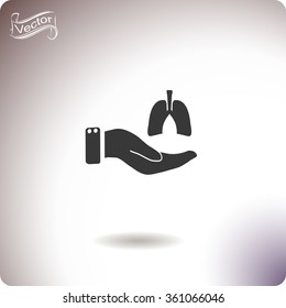 Save life concept stock vector icon.