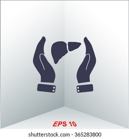 Save life concept stock vector icon.