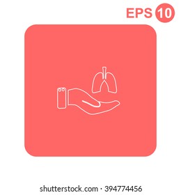 Save life concept stock vector icon.