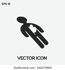 "Save life, donate organ" vector icon illustration. Premium quality.