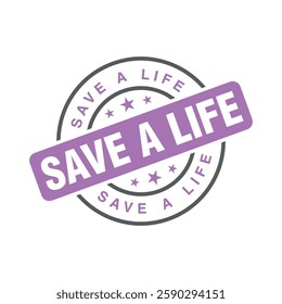 Save A Life Letter Rubber Stamp Template