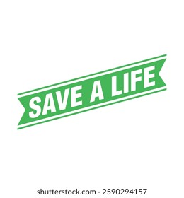 Save A Life Letter Rubber Stamp Template