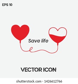 "Save life" vector icon illustration. Premium quality.