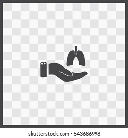 Save life vector icon. Isolated illustration. Business picture.